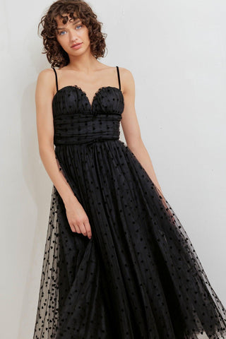 HEART DOT BALLET TULLE MIDI DRESS - Glamourous Grace