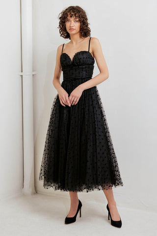 HEART DOT BALLET TULLE MIDI DRESS - Glamourous Grace