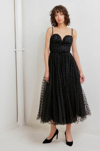 HEART DOT BALLET TULLE MIDI DRESS - Glamourous Grace
