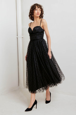 HEART DOT BALLET TULLE MIDI DRESS - Glamourous Grace