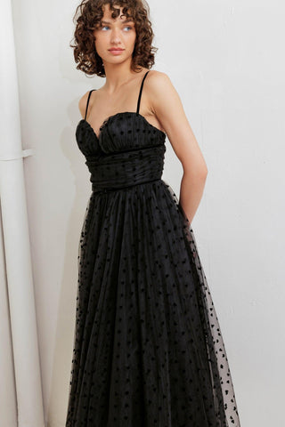 HEART DOT BALLET TULLE MIDI DRESS - Glamourous Grace
