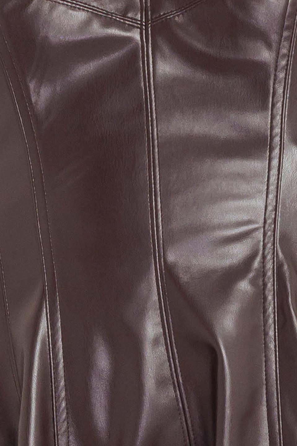 ESPRESSO DIVA FAUX LEATHER MIDI DRESS - Glamourous Grace