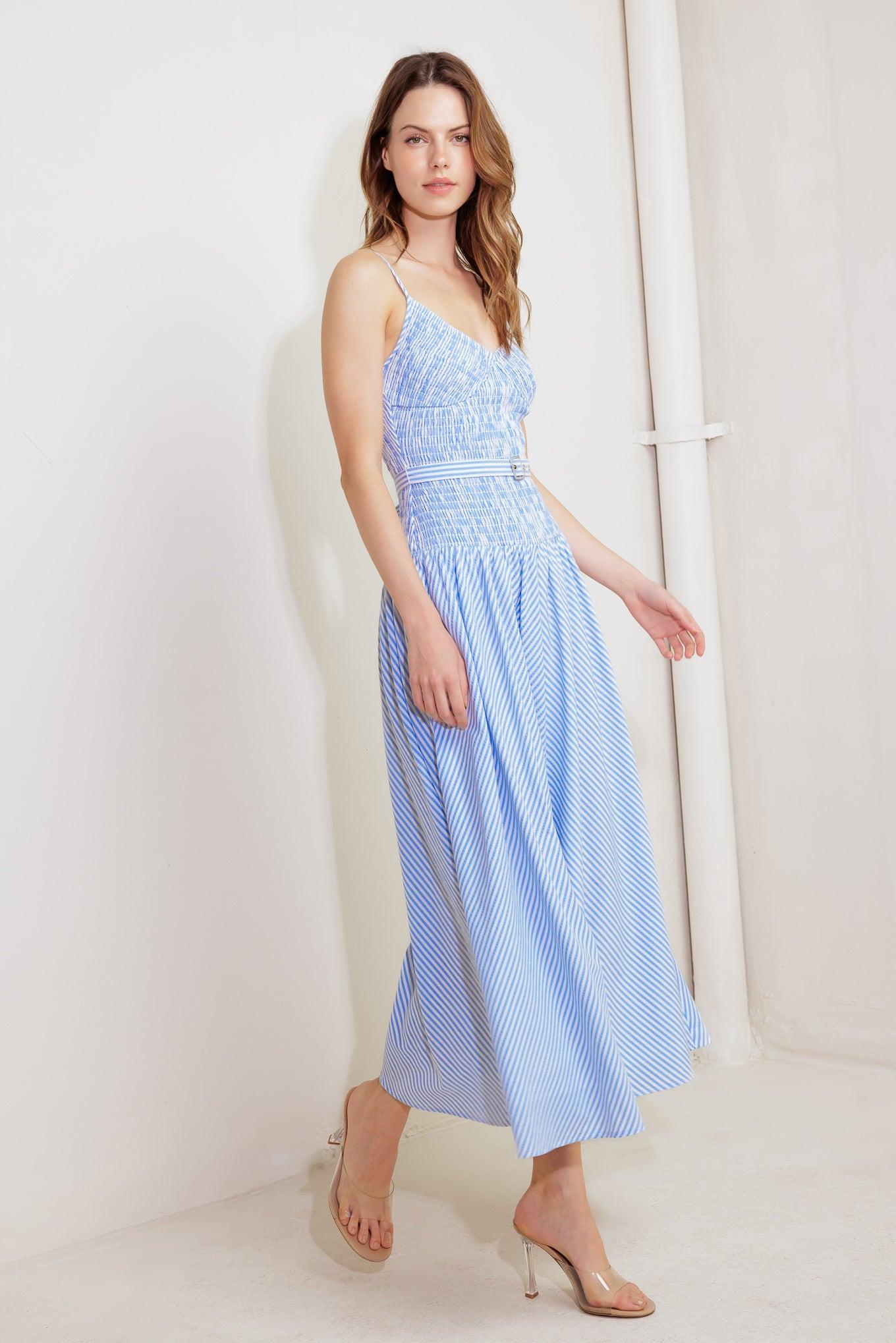 CITY BREEZE WOVEN MIDI DRESS - Glamourous Grace