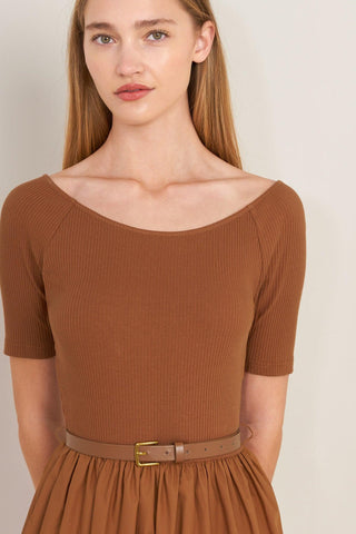SADDLE BREEZE RUST MIDI DRESS - Glamourous Grace