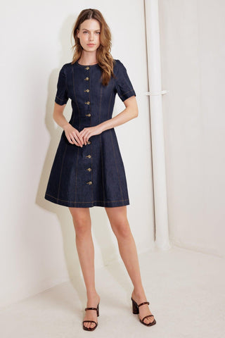 INDIGO TEMPO DENIM MINI DRESS - Glamourous Grace