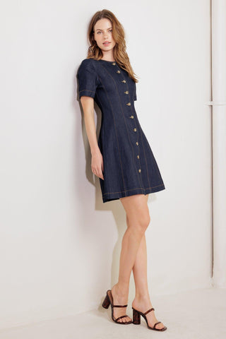 INDIGO TEMPO DENIM MINI DRESS - Glamourous Grace
