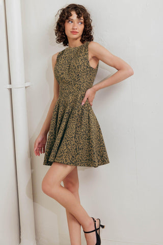LEO LOVER WOVEN MINI DRESS - Glamourous Grace
