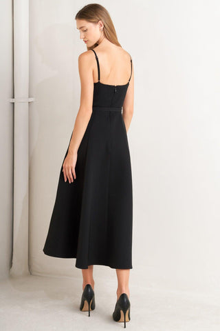 MIDNIGHT TUX WOVEN MIDI DRESS - Glamourous Grace