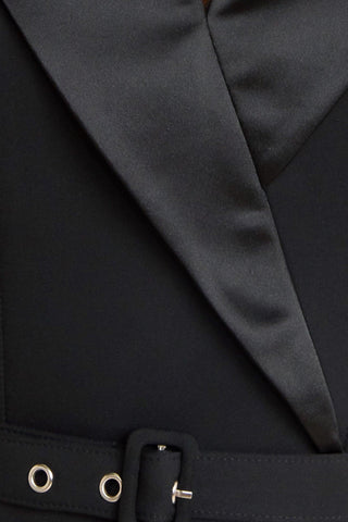 MIDNIGHT TUX WOVEN MIDI DRESS - Glamourous Grace