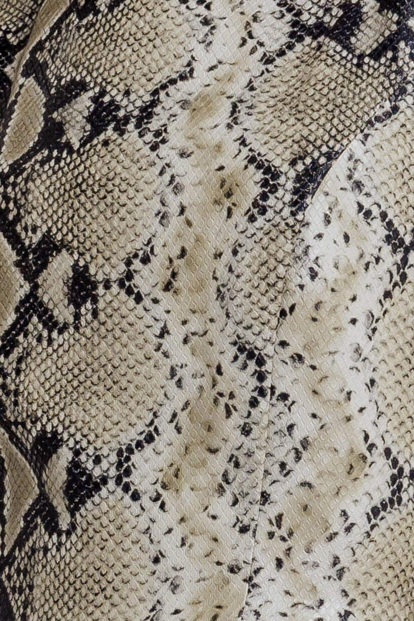 SNAKE GLAM FAUX LEATHER MINI DRESS - Glamourous Grace