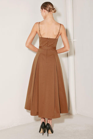 SUNSET SILHOUETTE WOVEN MIDI DRESS - Glamourous Grace