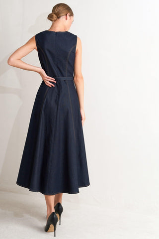 MODERN DARK DENIM MIDI DRESS - Glamourous Grace