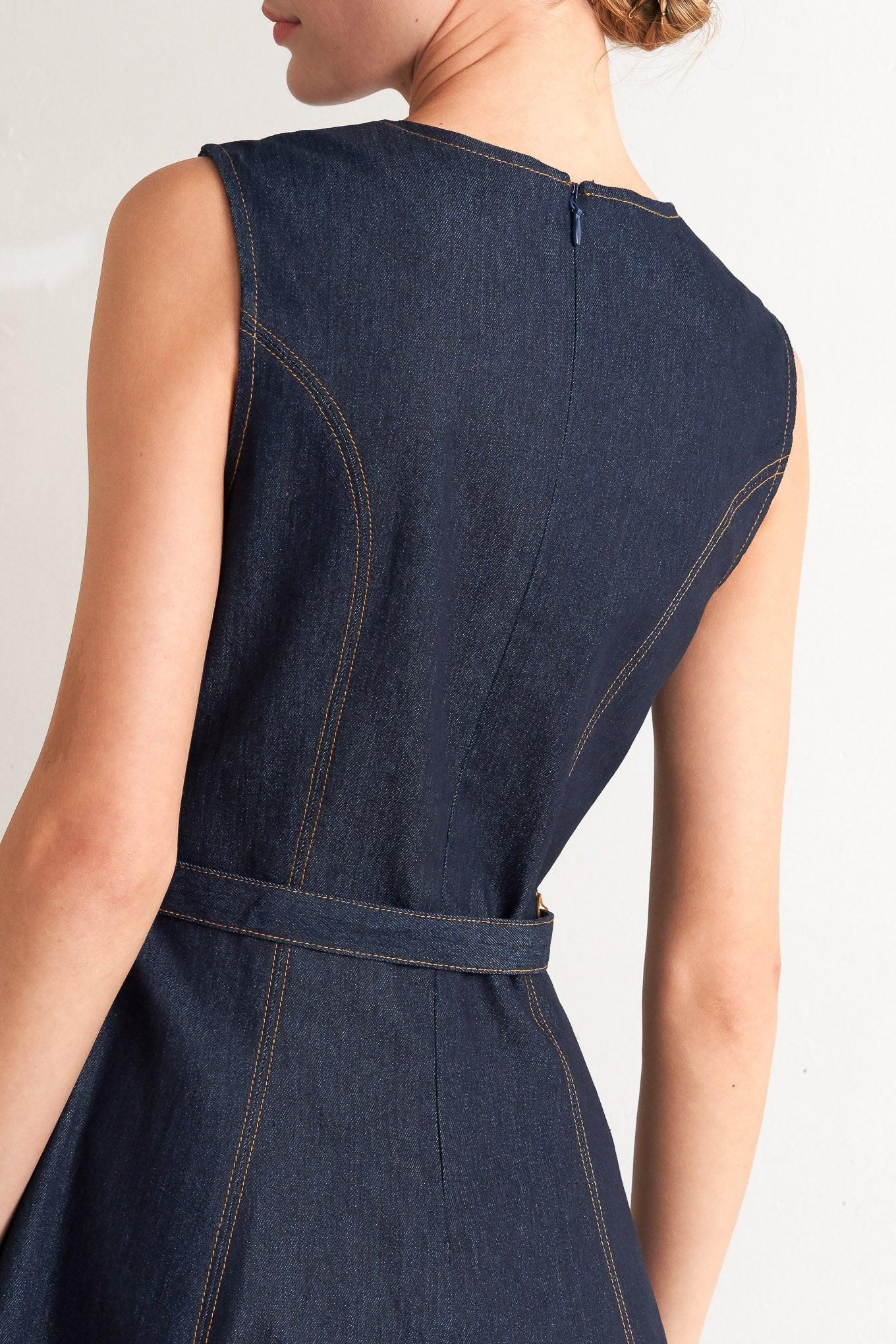 MODERN DARK DENIM MIDI DRESS - Glamourous Grace