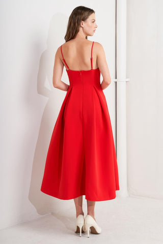 RUBY AFFAIR WOVEN MIDI DRESS - Glamourous Grace