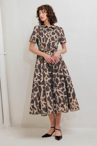 TAME GIRAFFE WOVEN MIDI DRESS - Glamourous Grace