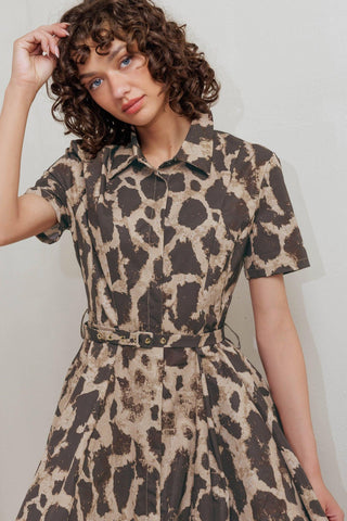 TAME GIRAFFE WOVEN MIDI DRESS - Glamourous Grace