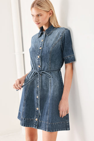 POWER IN DENIM MINI DRESS - Glamourous Grace