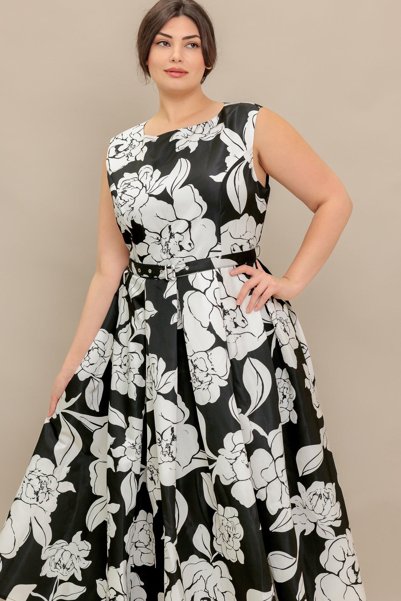 SILENT HEART BLACK WOVEN MIDI DRESS - Glamourous Grace