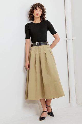 SCULPTED GRACE SWEATER WOVEN TOP AND SKIRT DRESS - Glamourous Grace