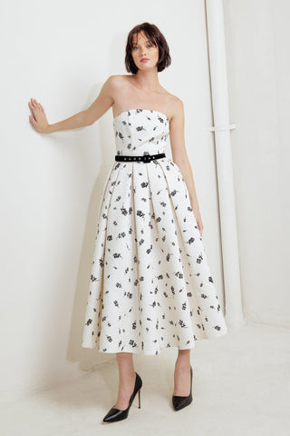 LOVELY CULTIVATED WOVEN MIDI DRESS - Glamourous Grace