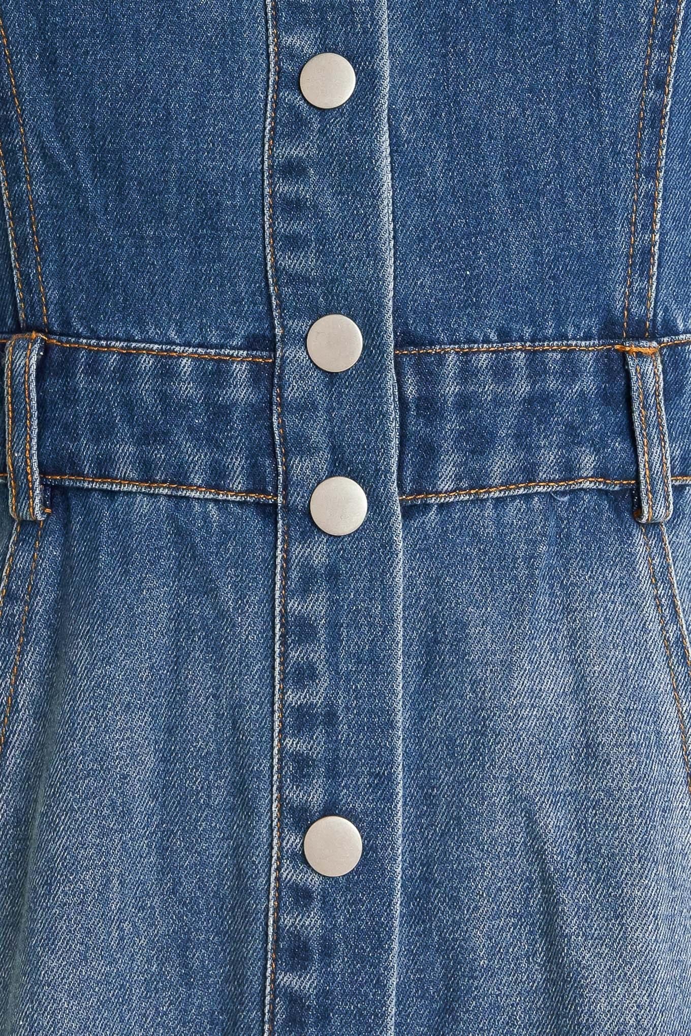ELEGANT TOUCH DENIM MIDI DRESS - Glamourous Grace