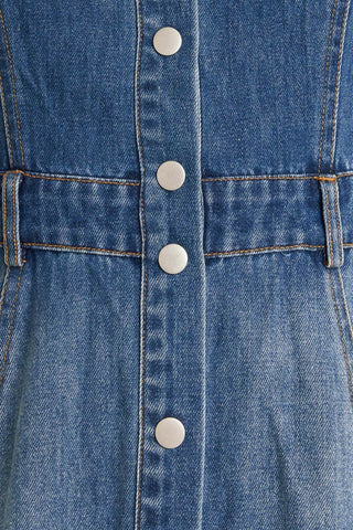 ELEGANT TOUCH DENIM MIDI DRESS - Glamourous Grace