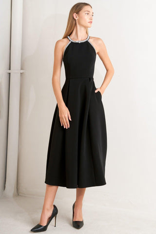 GALAXY CHARM WOVEN MIDI DRESS - Glamourous Grace