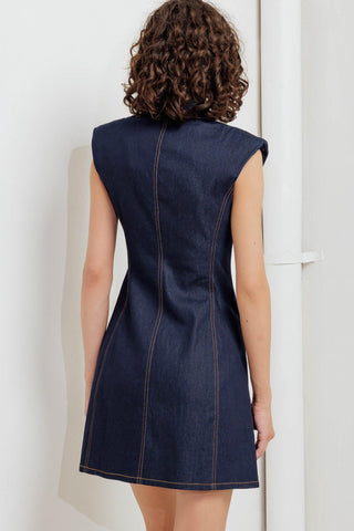 SLEEK CRAFT DENIM MINI DRESS - Glamourous Grace