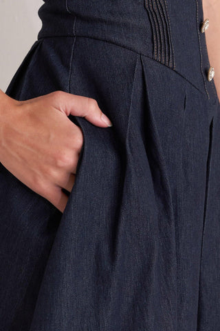 URBAN CORSET DENIM MIDI DRESS - Glamourous Grace