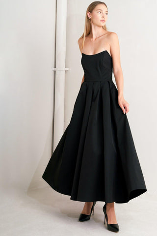 GALA NOIR WOVEN MIDI DRESS - Glamourous Grace