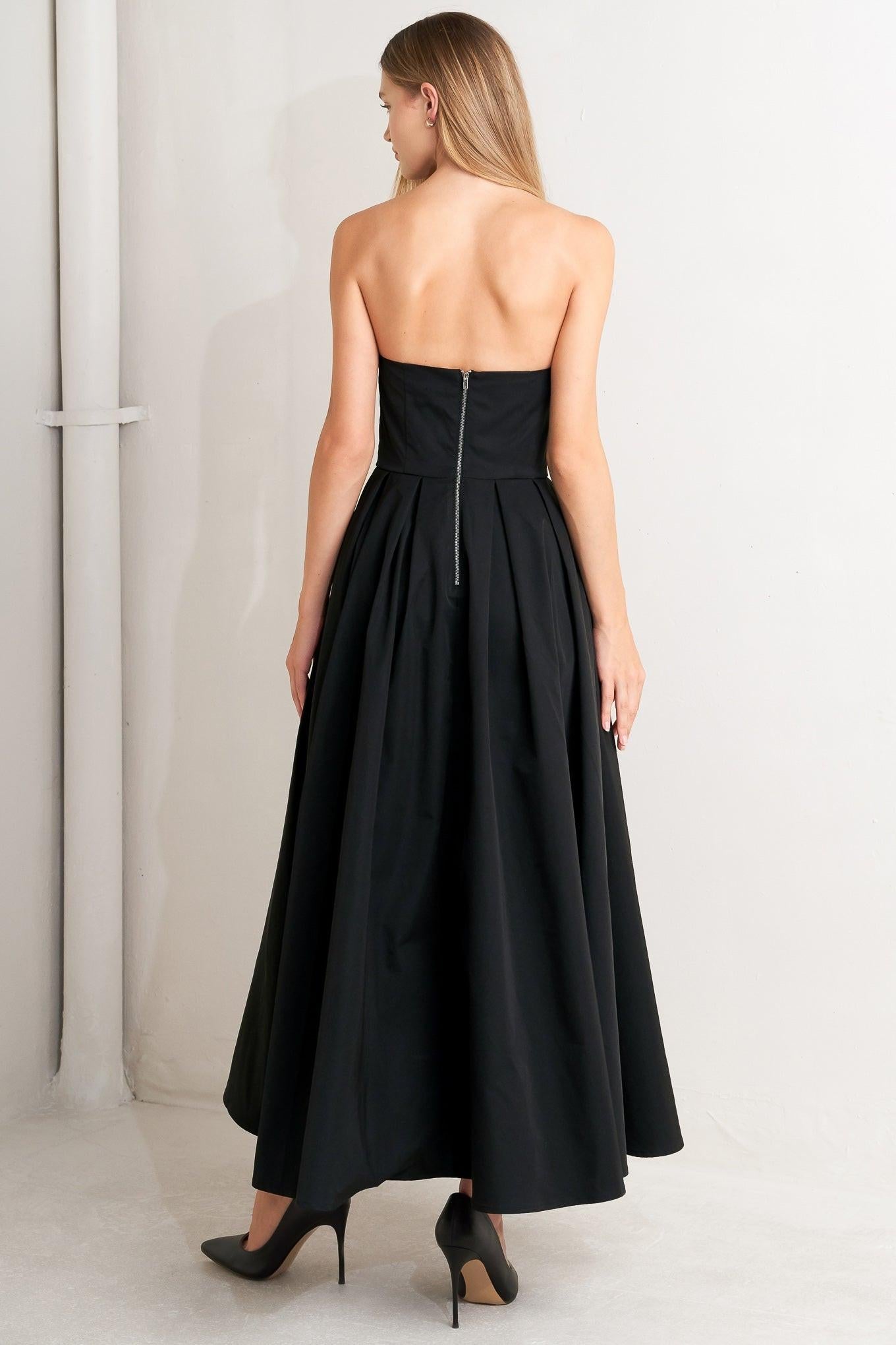 GALA NOIR WOVEN MIDI DRESS - Glamourous Grace