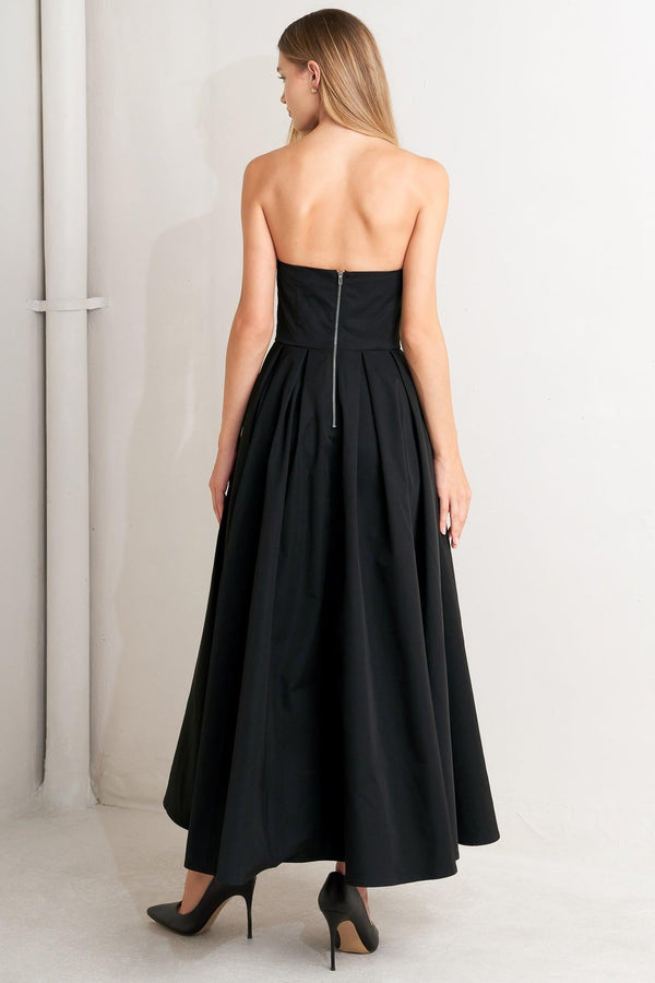 GALA NOIR WOVEN MIDI DRESS - Glamourous Grace
