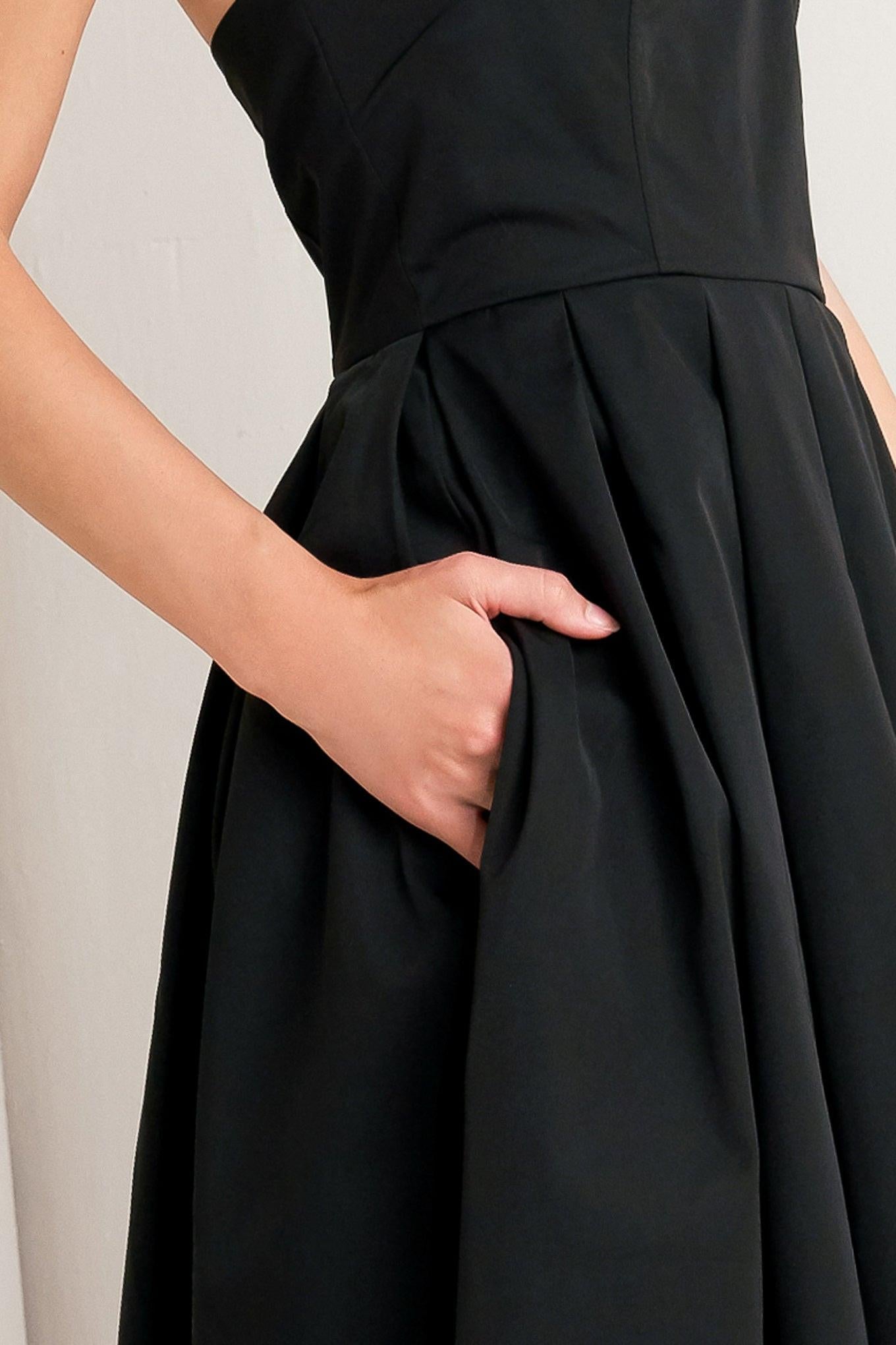 GALA NOIR WOVEN MIDI DRESS - Glamourous Grace