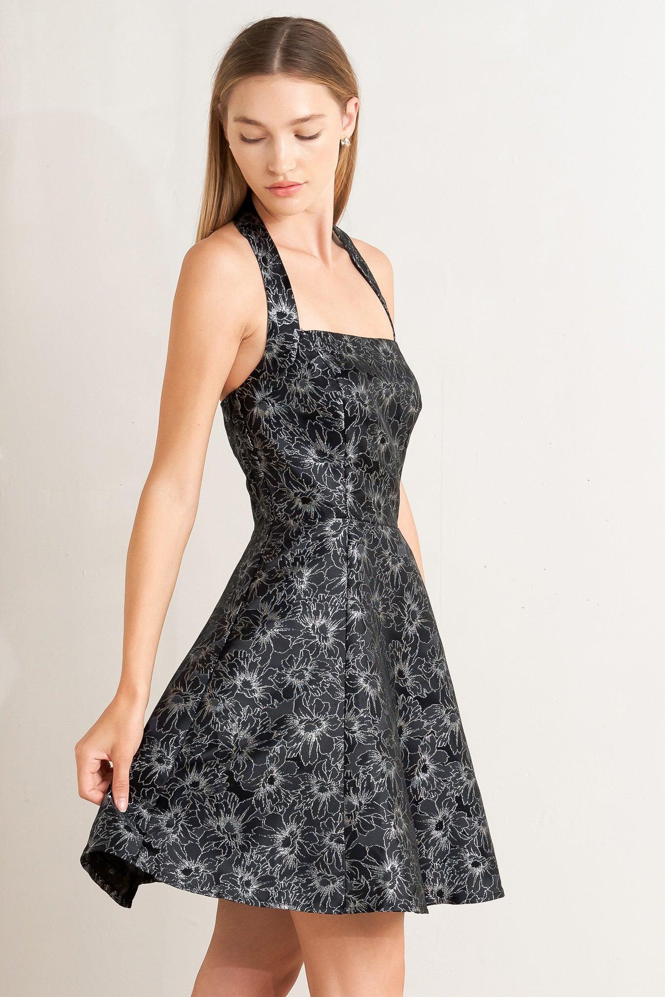 MYSTIC HOUR WOVEN JACQUARD MINI DRESS - Glamourous Grace