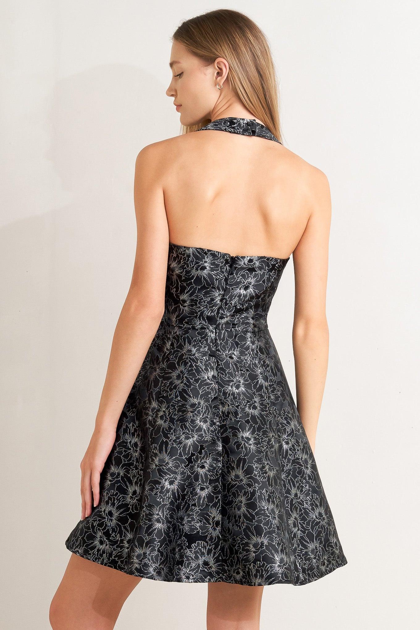 MYSTIC HOUR WOVEN JACQUARD MINI DRESS - Glamourous Grace