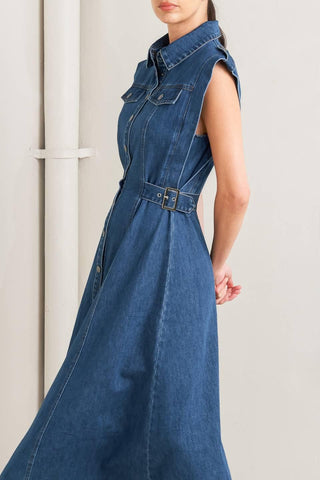 ICON VINTAGE DENIM MIDI DRESS - Glamourous Grace