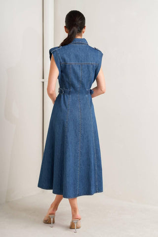 ICON VINTAGE DENIM MIDI DRESS - Glamourous Grace