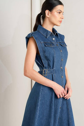 ICON VINTAGE DENIM MIDI DRESS - Glamourous Grace