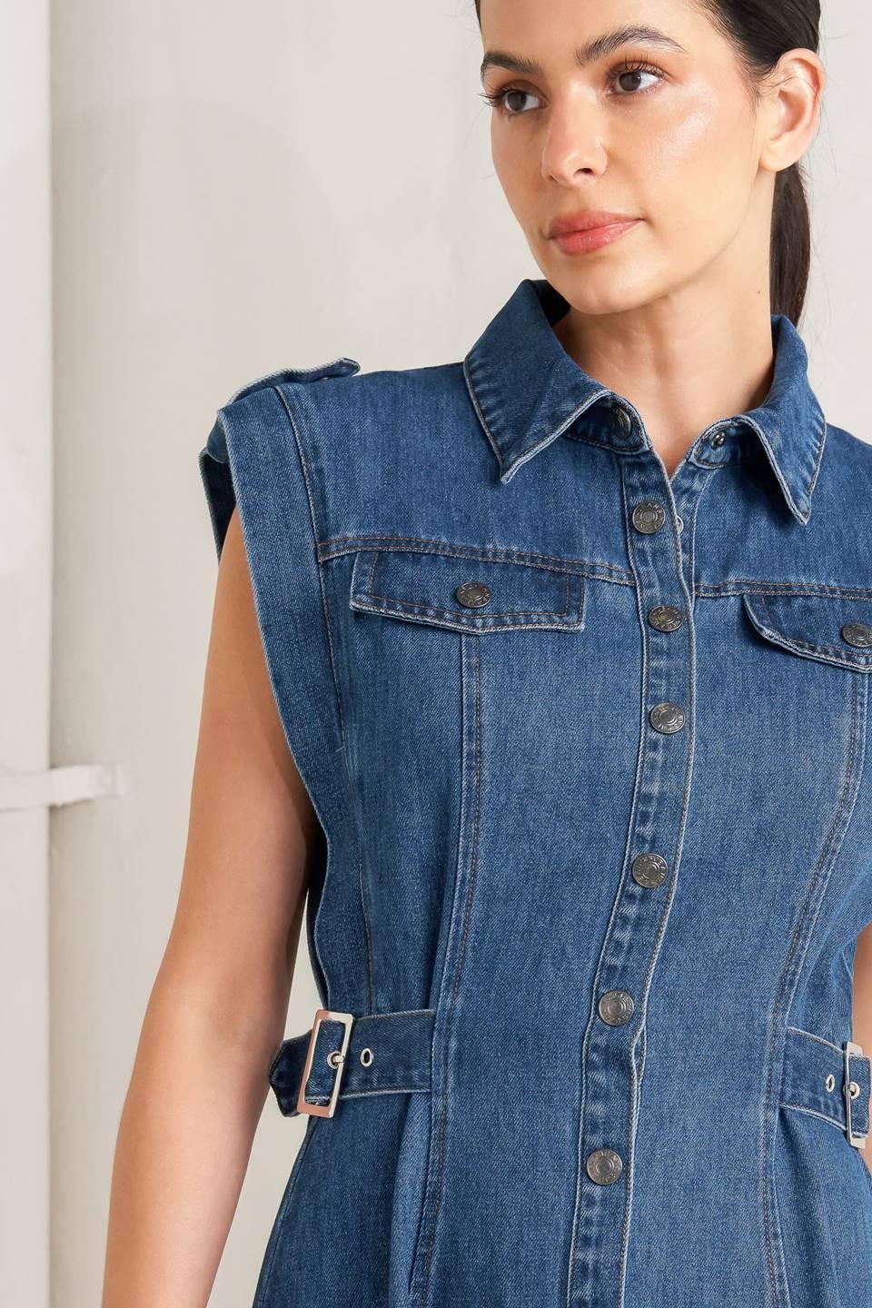 ICON VINTAGE DENIM MIDI DRESS - Glamourous Grace