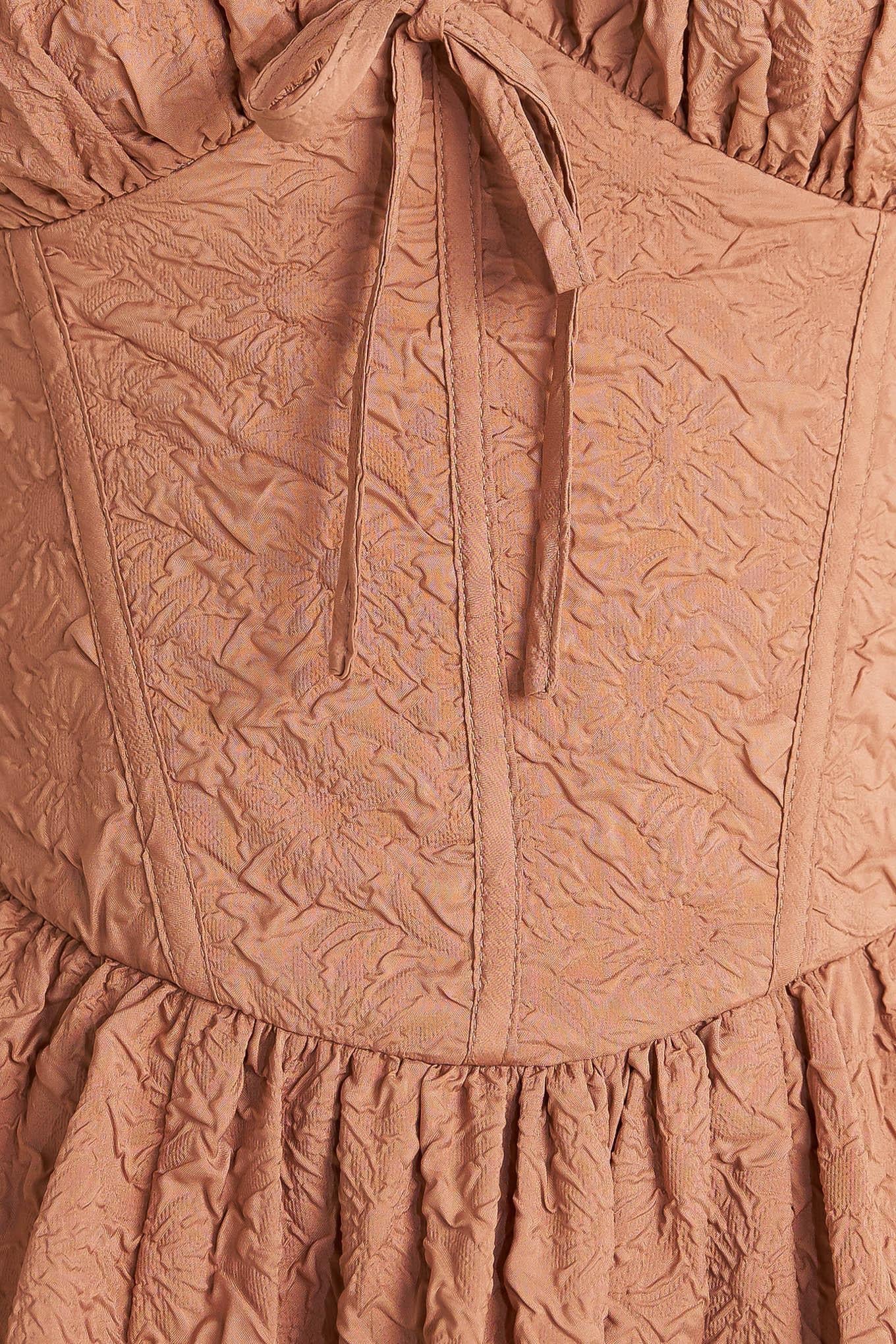EARTHBOUND CHARM WOVEN MIDI DRESS - Glamourous Grace