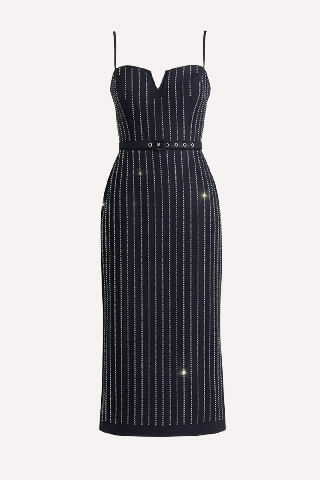 VERTICAL GRACE WOVEN MIDI DRESS - Glamourous Grace