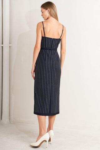 VERTICAL GRACE WOVEN MIDI DRESS - Glamourous Grace