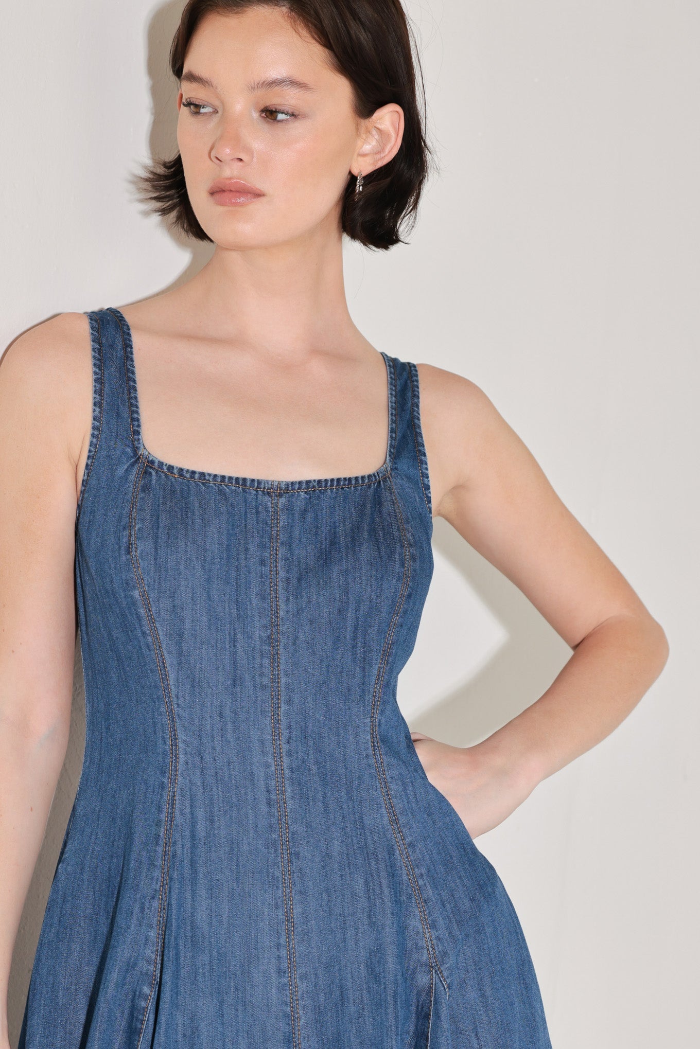 INDIGO SWAY DENIM MIDI DRESS - Glamourous Grace