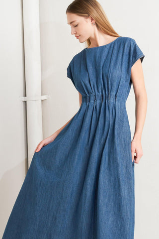 MODERN WORK DENIM MIDI DRESS - Glamourous Grace
