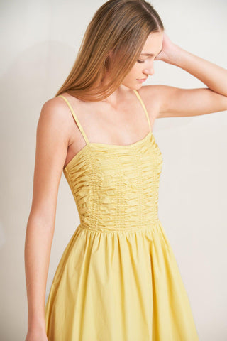 LEMON KISS WOVEN MIDI DRESS - Glamourous Grace