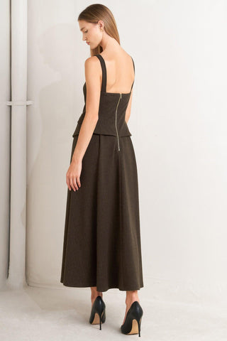 HERITAGE TAILOR WOVEN MIDI DRESS - Glamourous Grace