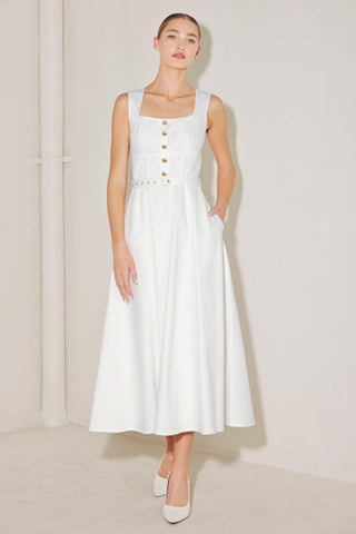 SUMMER SOCIAL WOVEN MIDI DRESS - Glamourous Grace