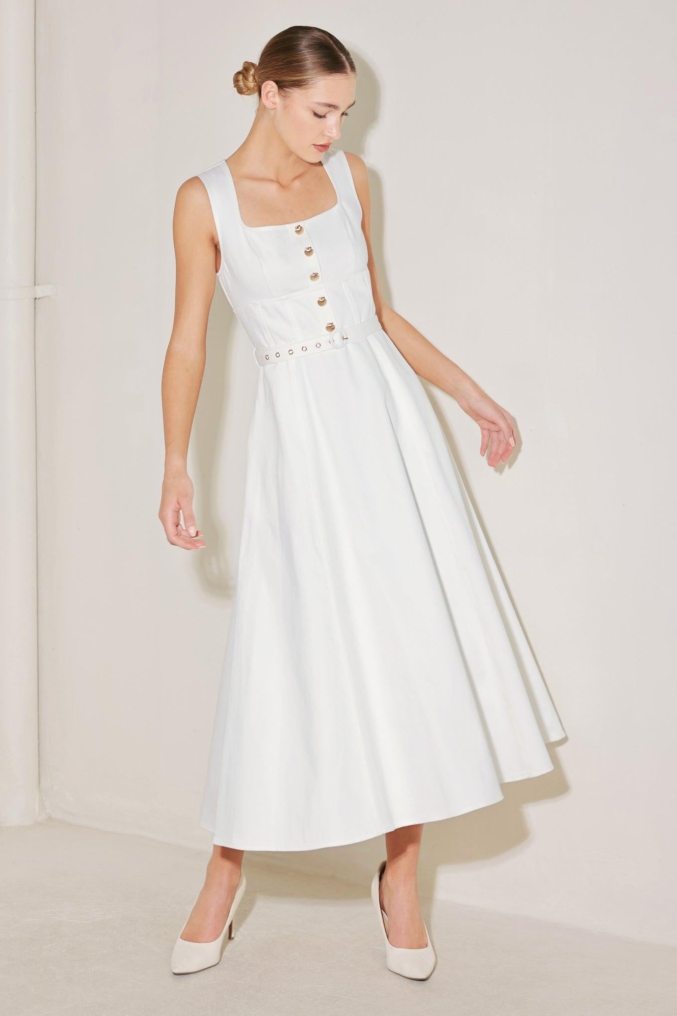 SUMMER SOCIAL WOVEN MIDI DRESS - Glamourous Grace