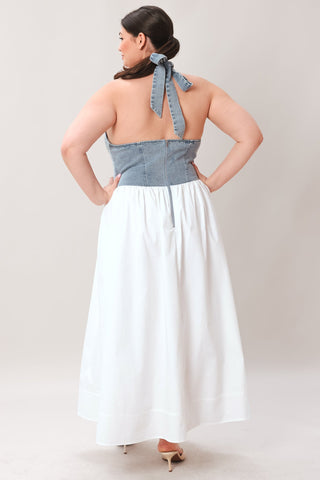 CITY TO COAST WOVEN MIDI DRESS - Glamourous Grace