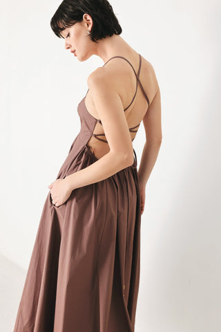 PURE LINE WOVEN MIDI DRESS - Glamourous Grace